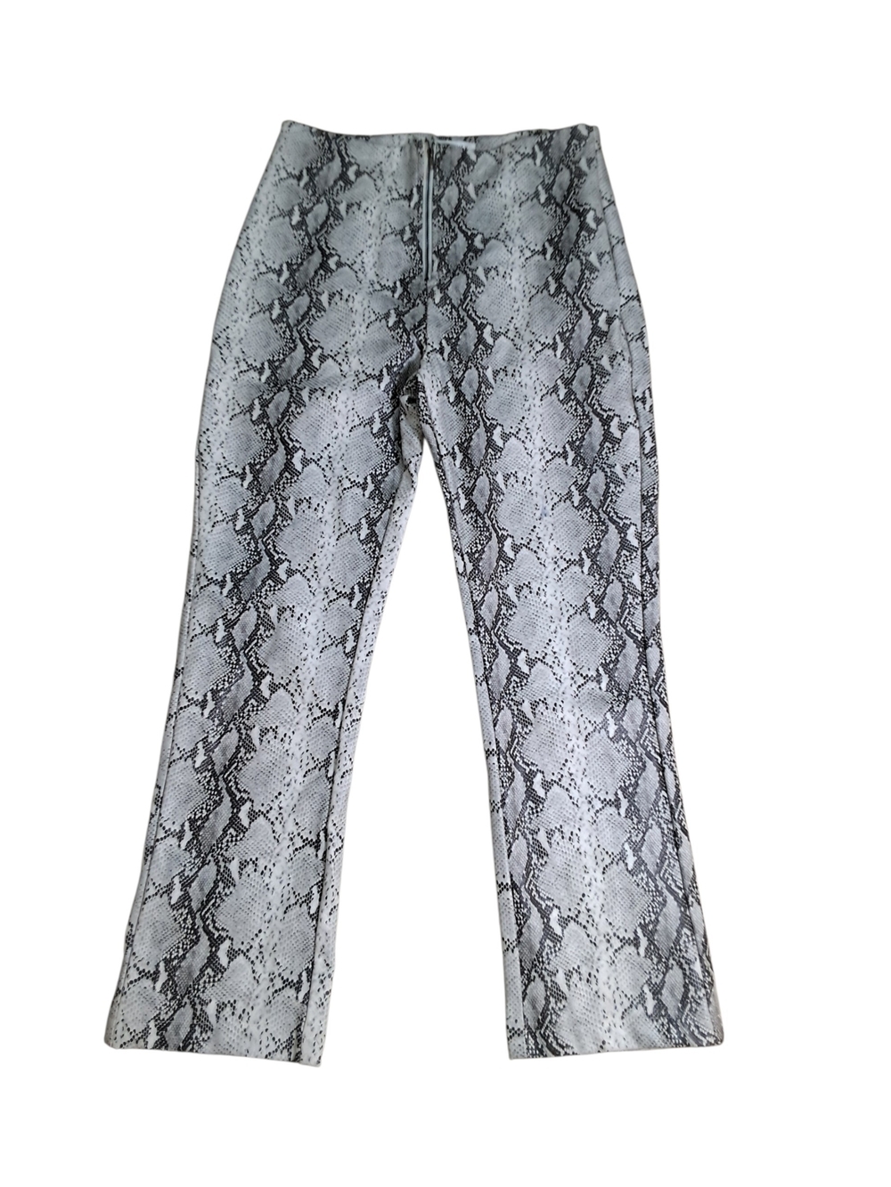 Wild Honey Black & White Snake-Print Bootcut Pants